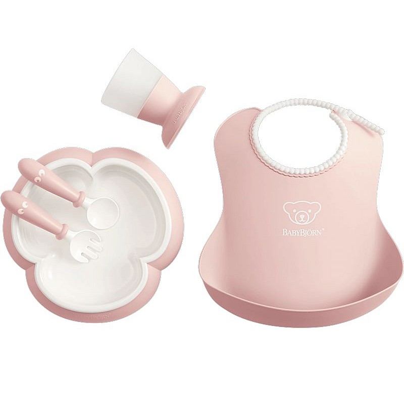 BabyBjorn Trauku komplekts ar lacīti 4m+ Powder pink 070064