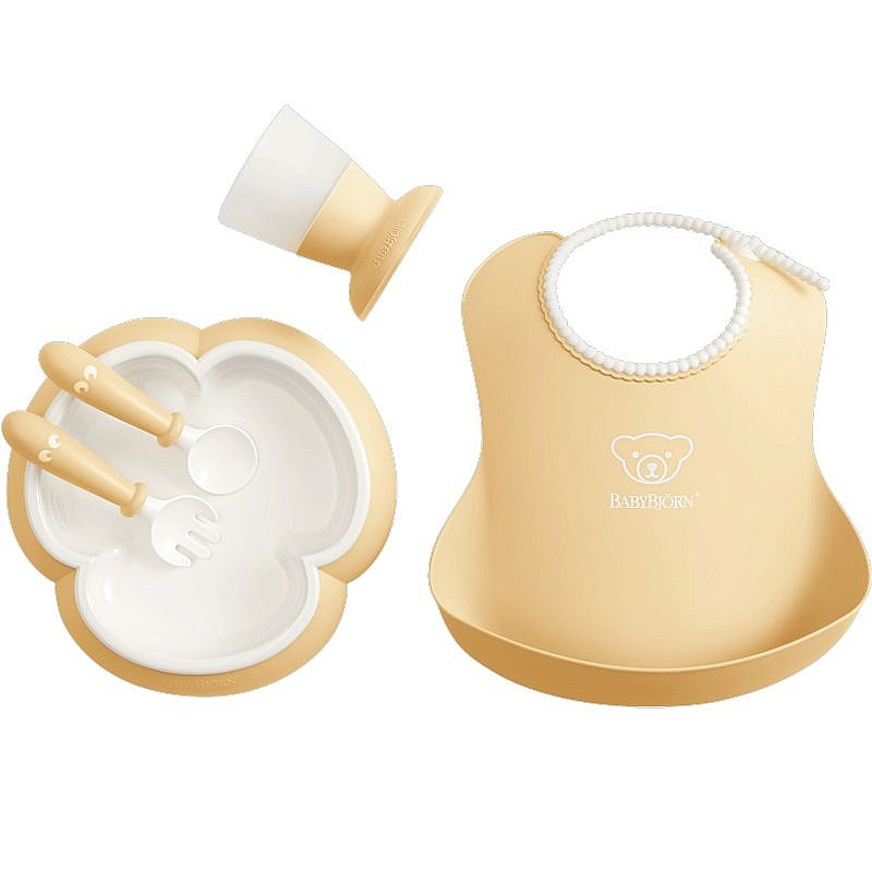 BabyBjorn Trauku komplekts ar lacīti 4m+ Powder yellow 070066