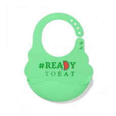 BabyOno Silicone Bib Ready To Eat 829/02