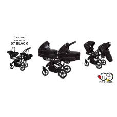 Babyactive Коляска для двойняшек 3 в одном Twinni Premium черная 07