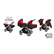 Babyactive Rati dvīņiem 3 vienā Twinni Premium rosso 08