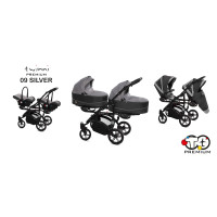 Babyactive Rati dvīņiem 3 vienā Twinni Premium silver 09