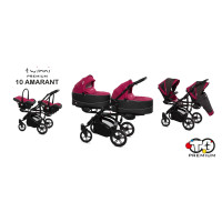 Babyactive Rati dvīņiem 3 vienā Twinni Premium amarant 10