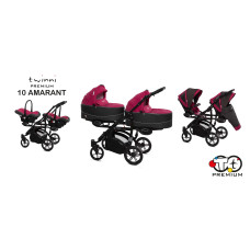 Babyactive Twins stroller 3in1 Twinni Premium amarant 10