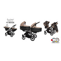 Babyactive Rati dvīņiem 3 vienā Twinni Premium beige 12