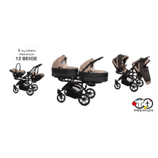 Babyactive Twins stroller 3in1 Twinni Premium beige 12