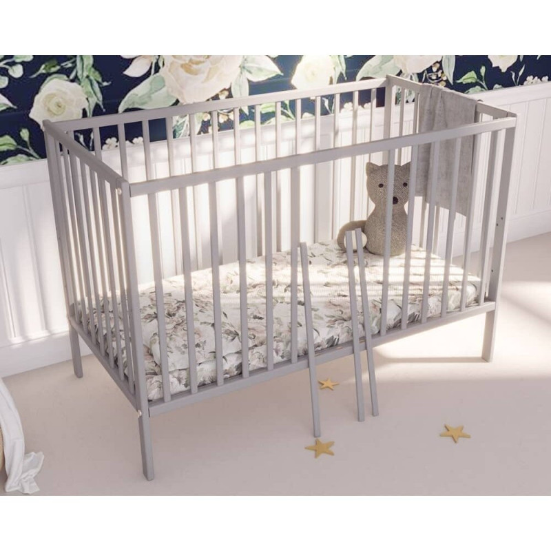 Bobas Bērnu gulta Magda 120x60cm pelēka