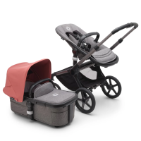 Bugaboo Rati 2 vienā Fox 5 grey melange sunrise red