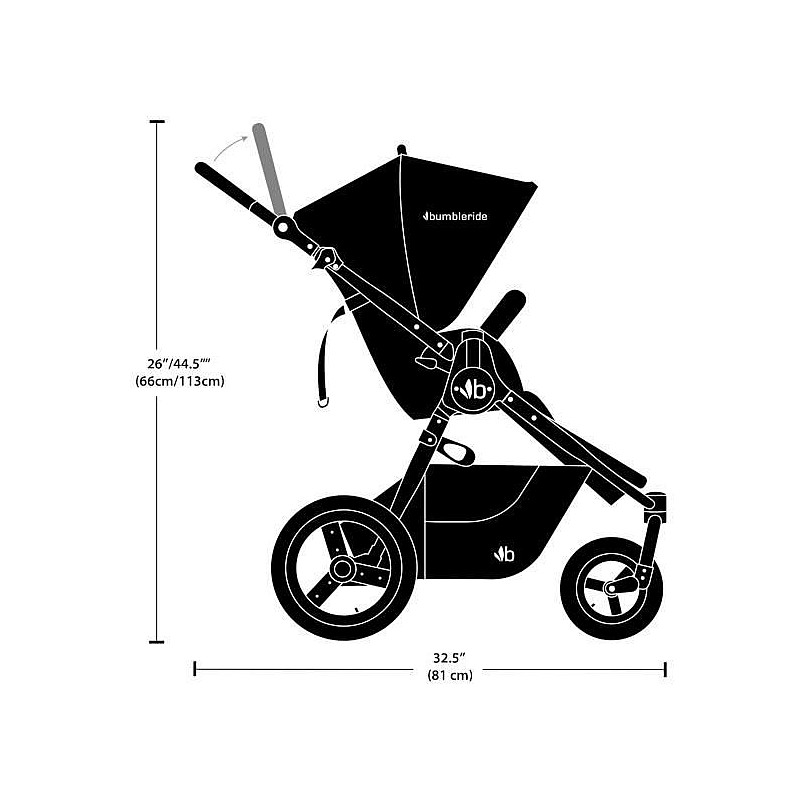Bumbleride Pastaigu rati Era matte black E-465BK