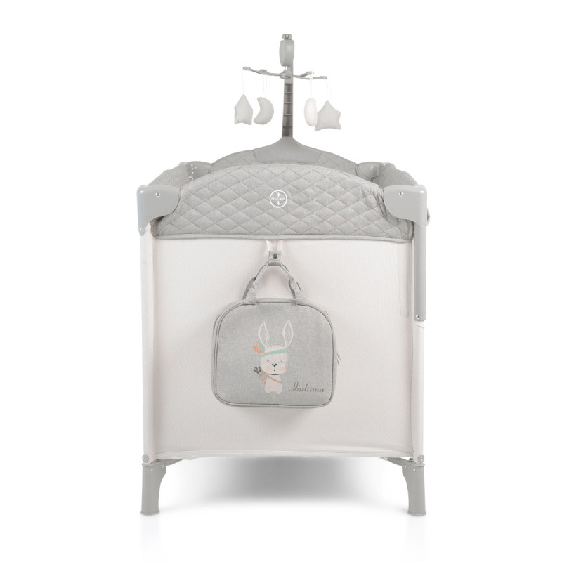 Cangaroo Ceļojumu Gulta Manēža Indiana pelēka