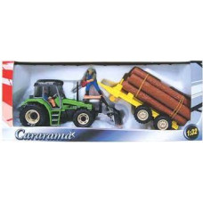 Cararama Traktors ar piekabi 1:32 A03200