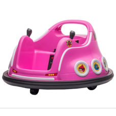 Elektriskā rotaļu mašīna Bumber car Angry Birds 6V rozā c4k350