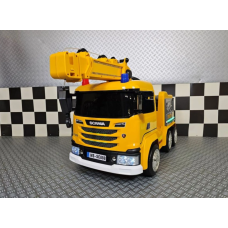 Elektriskā rotaļu mašīna Scania Crane Truck 12V dzeltena C4K250