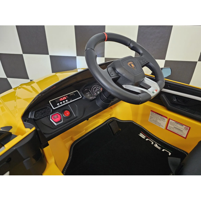 Elektriskā rotaļu mašīna Lamborghini Urus 12V dzeltens C4K0923 