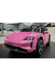 Elektriskā rotaļu mašīna Porsche Taycan 2 vietīgs 24V rozā C4K0988