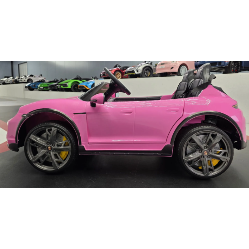 Elektriskā rotaļu mašīna Porsche Taycan 2 vietīgs 24V rozā C4K0988