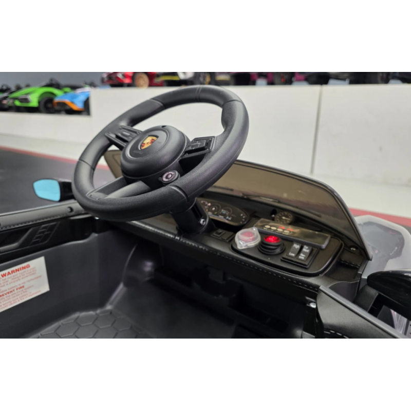 Elektriskā rotaļu mašīna Porsche Taycan 12V pelēks C4K0989