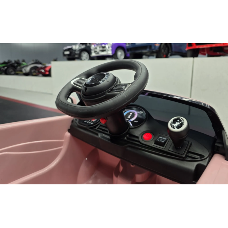 Elektriskā rotaļu mašīna Fiat 500 12V rose C4K705