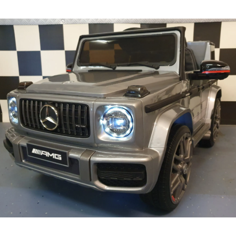 Elektriskā rotaļu mašīna Mercedes AMG G63 pelēka C4K0002