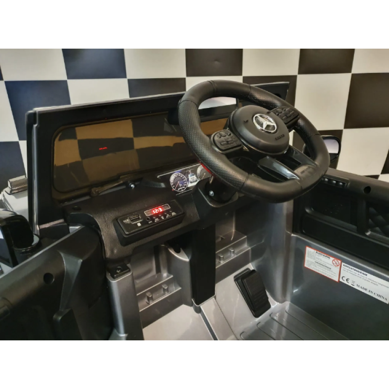 Elektriskā rotaļu mašīna Mercedes AMG G63 pelēka C4K0002