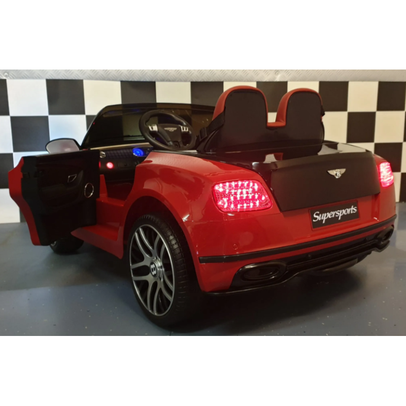 Elektriskā rotaļu mašīna Bentley Continental melna sarkana C4K1155 