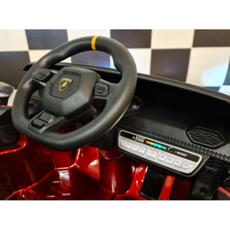 Elektriskā rotaļu mašīna Lamborghini Huracan sarkana C4K308
