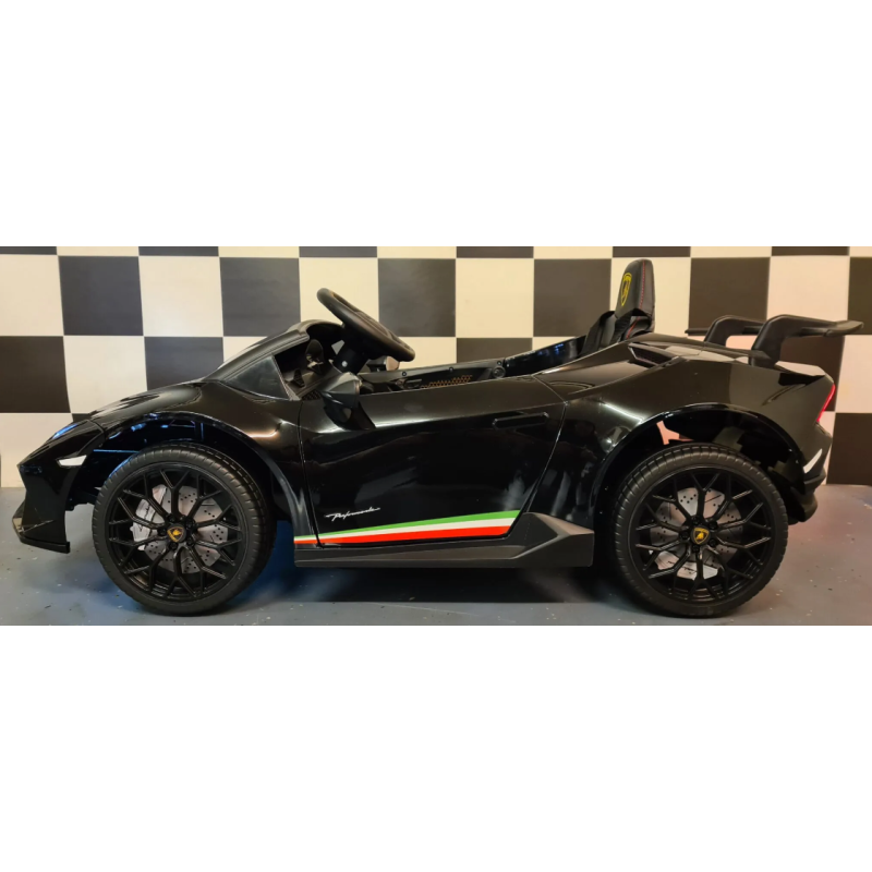 Elektriskā rotaļu mašīna Lamborghini Huracan melna C4K308