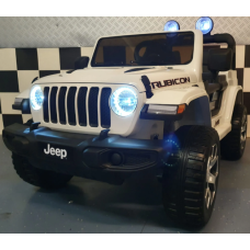 Elektriskā rotaļu mašīna Jeep Wrangler 12V 4x4 balta C4K555
