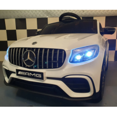 Elektriskā rotaļu mašīna Mercedes GLC63 AMG 12V balta C4K5688 