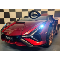 Elektriskā rotaļu mašīna Lamborghini Sian sarkana C4K6388 