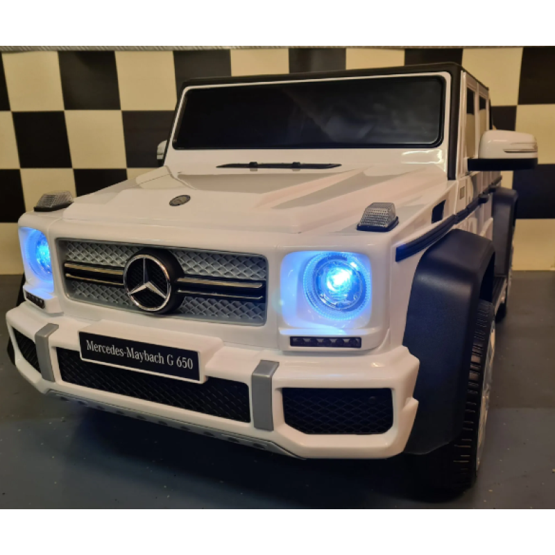 Elektriskā rotaļu mašīna Mercedes Maybach G650 balta C4KA100