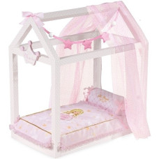 DeCuevas Toys Деревянная кровать для куклы с балдахином Мария 55028