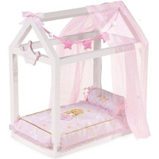 DeCuevas Toys Doll wooden bed with canopy Maria 55028