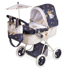 DeCuevas Toys Stroller for dolls with bag and umbrella Classic Gold 60cm 85032