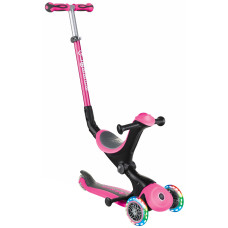 Globber Scooter 4in1 Go Up Deluxe Lights pink 646