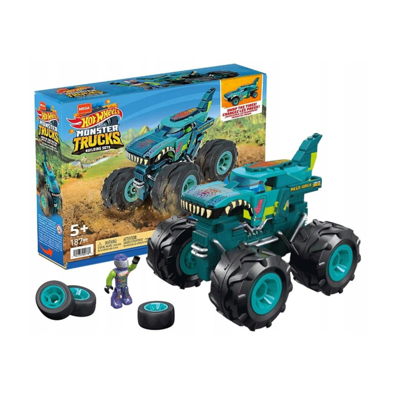 MEGA Hot Wheels Mega-Wrex Monster Truck Building Set with 1 Figure