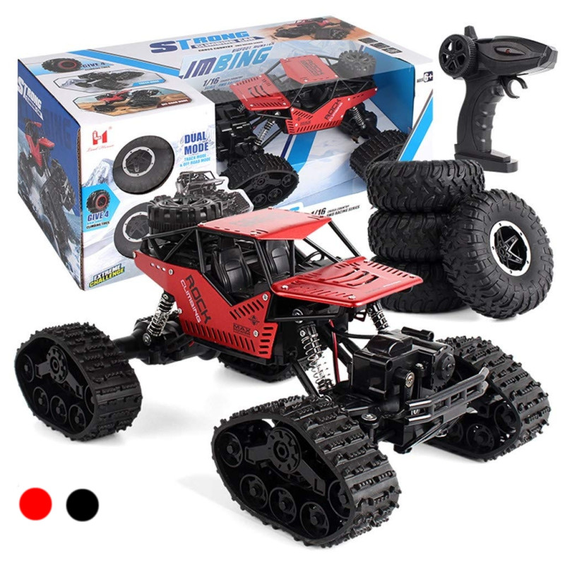 Radiovadāma mašīna Rock Crawler 2 vienā 4x4 LHC012 sarkana KX6967_1