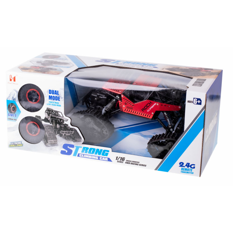 Radiovadāma mašīna Rock Crawler 2 vienā 4x4 LHC012 sarkana KX6967_1