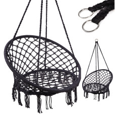 Hanging rocking chair Stork nest black KX7630