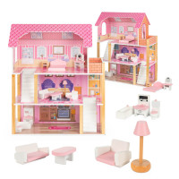 Lulilo doll wooden house Tulipo with accessories 70cm KX5191