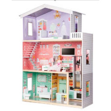 Dolls wooden house with accessories 117cm KX5219