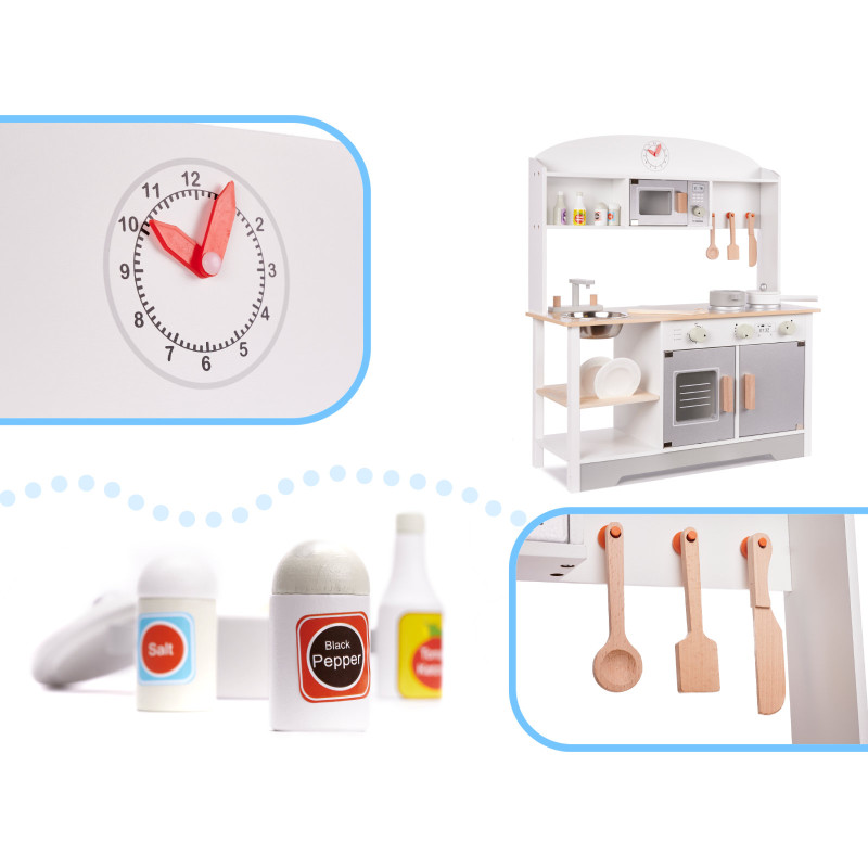 Rotaļu koka virtuve ar piederumiem KX6287