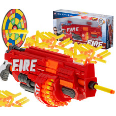 Rotaļu ierocis Fire ar mērķi un 40 šautriņām sarkans KX6145