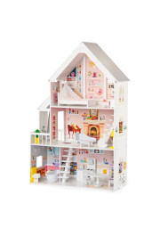 Gerardos Toys Leļļu koka māja ar piederumiem Liselle LED 63425