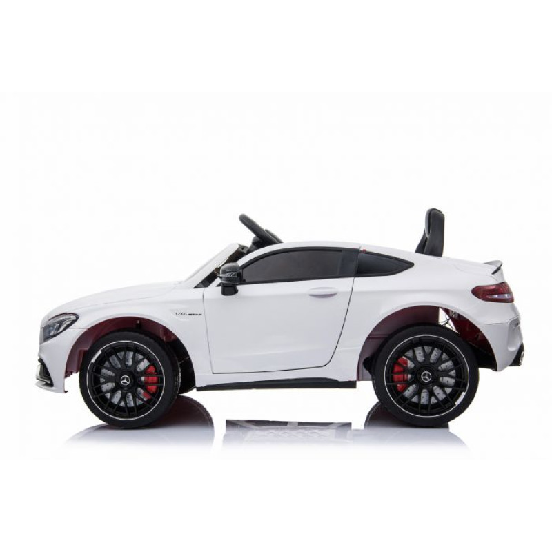 Elektriskā rotaļu mašīna Mercedes Benz C63 12V balta 53790