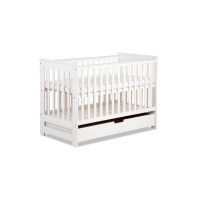 Klups Baby bed Iwo with drawer and safety barrier 120x60cm white 3405