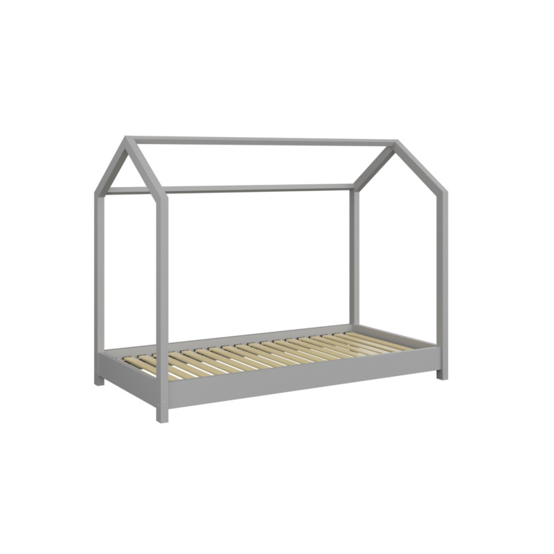 Kocot Kids Bērnu gulta māja Bella 160x80 pelēka