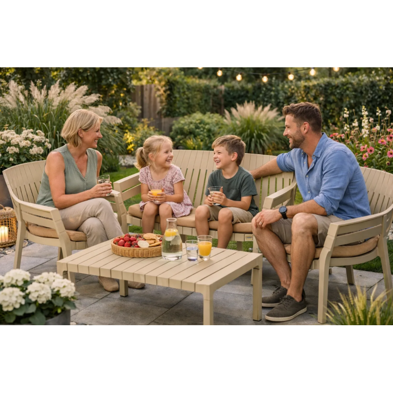 Kunert Dārza mēbeļu komplekts Azure 2+1+1 cappuccino 30892