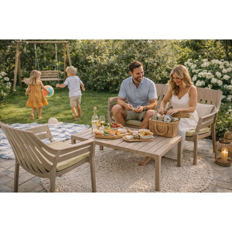 Kunert Dārza mēbeļu komplekts Azure 2+1+1 cappuccino 30892