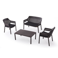 Kunert Dārza mēbeļu komplekts Azure 2+1+1 grafīts 30885